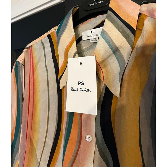 Paul Smith Women's Swirl Button Down Shirt -S - Picture 5 of 8